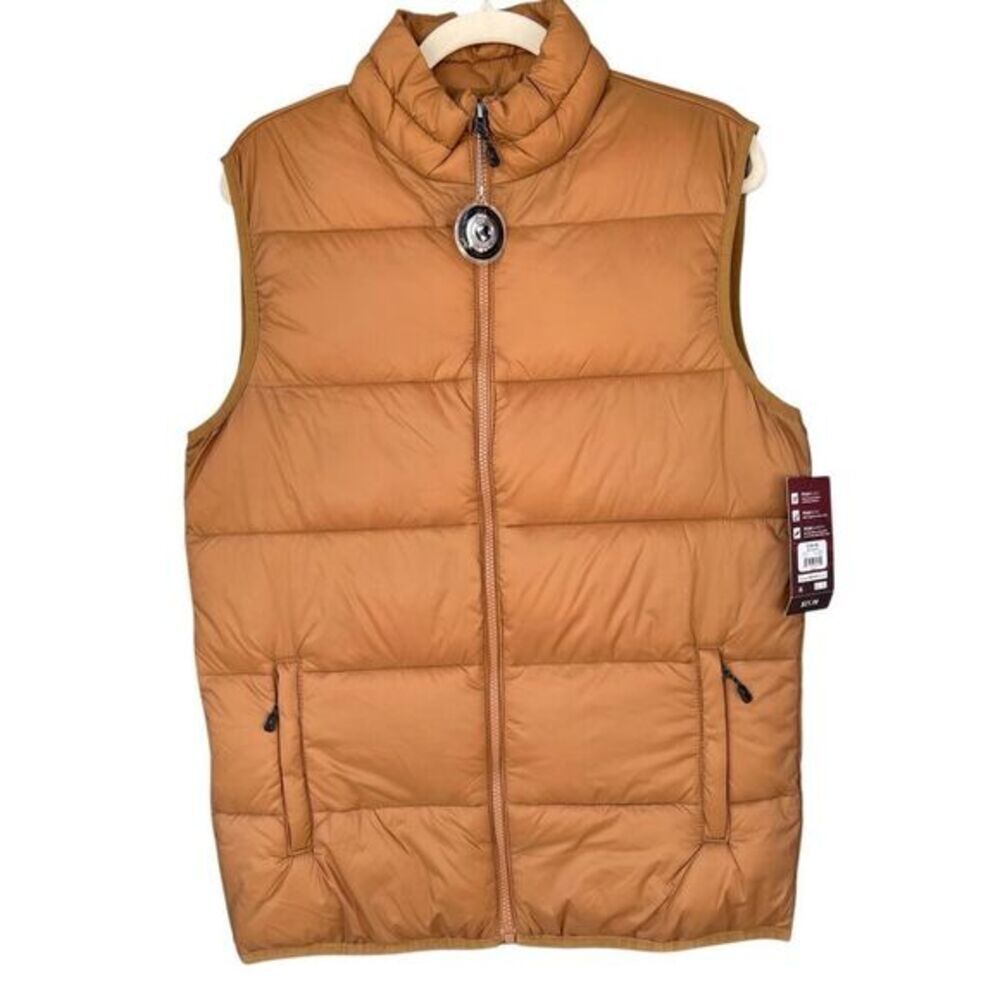 SwissTech Men's Peak Technology Puffer‎ Vest Tan Small